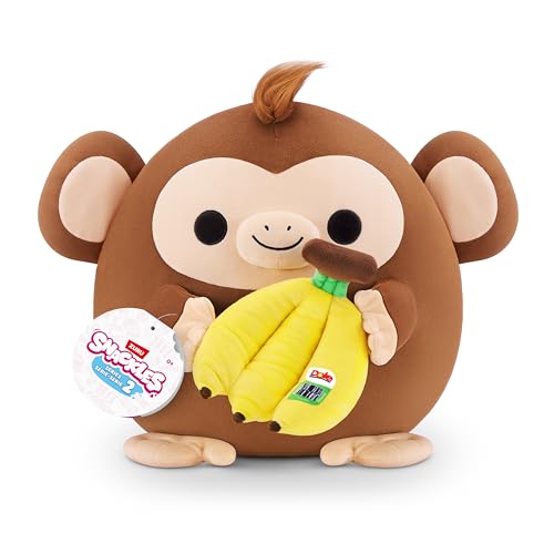 Snackles, Series 2, Monkey (Dole, Banana), Kuschelig-weiches, beruhigendes, 20 cm großes Plüschspielzeug mit lizenziertem Snackmarken-Accessoire (Monkey) von Snackles