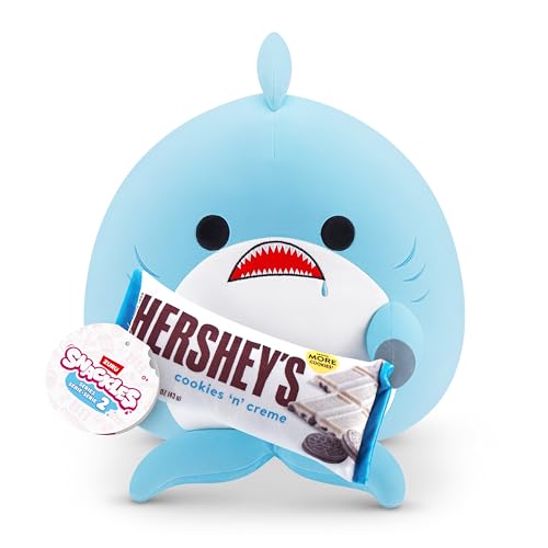 Snackles, Series 2, Shark (Hershey, Cookie n Cream), Kuschelig-weiches, beruhigendes, 20 cm großes Plüschspielzeug mit lizenziertem Snackmarken-Accessoire (Shark) von Snackles