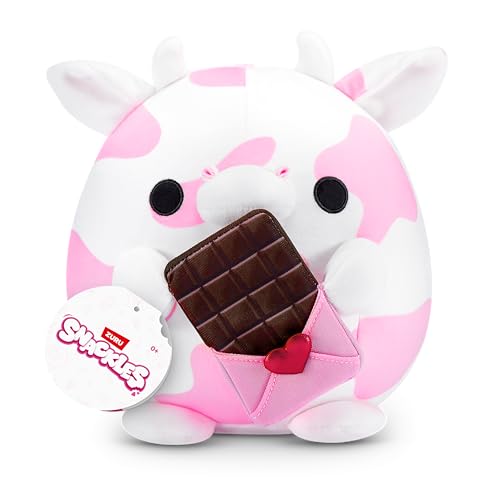 Snackles 20 cm großes Valentinstags-Plüschspielzeug mit Valentinstags-Snack. (Cow, Chocolate) von Snackles
