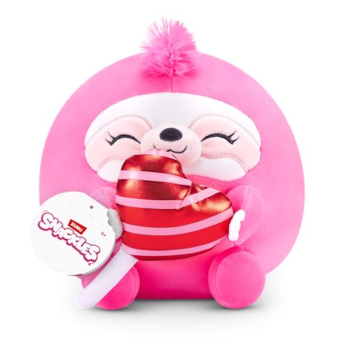 Snackles 20 cm großes Valentinstags-Plüschspielzeug mit Valentinstags-Snack. (Sloth, Lollipop) von Snackles