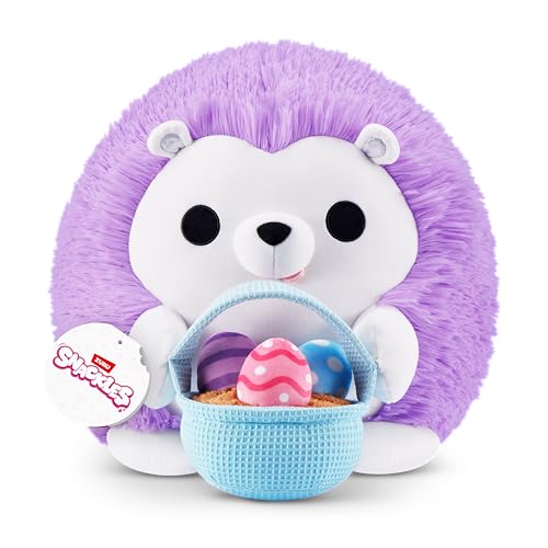 Snackles 35 cm großes Osterplüschspielzeug mit österlichem Snack-Accessoire. (Hedgehog, Basket of Candies) von Snackles