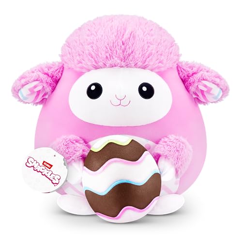 Snackles 35 cm großes Osterplüschspielzeug mit österlichem Snack-Accessoire. (Lamb, Cake) von Snackles