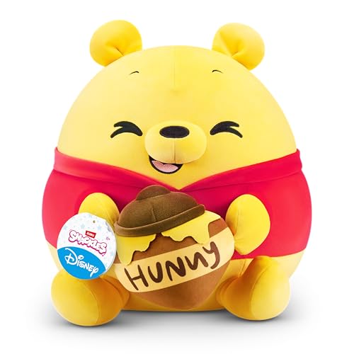 Snackles Disney 35 cm großes Plüschspielzeug von ZURU, Plüschspielzeug mit Snack-Accessoire (Pooh&Honey) von Snackles
