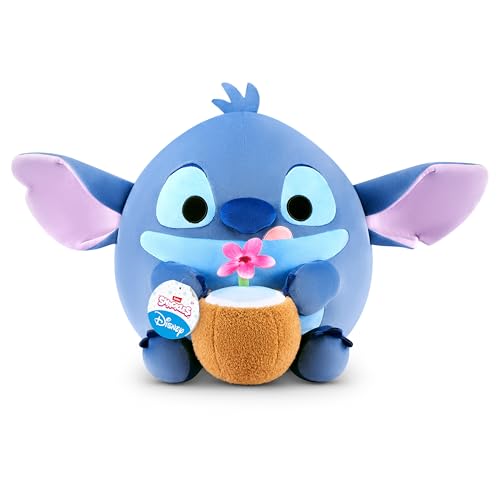 Snackles Disney 35 cm großes Plüschspielzeug von ZURU, Plüschspielzeug mit Snack-Accessoire (Stitch&Coconut) von Snackles