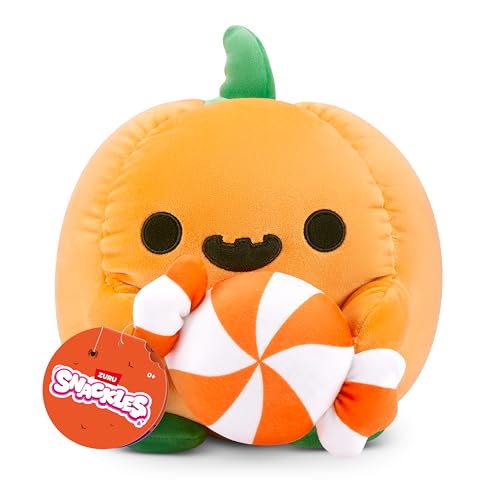 Snackles Halloween Serie 1, 20 cm großes Plüschspielzeug (MOON) von ZURU, Plüschspielzeug mit Snack-Accessoire von Snackles