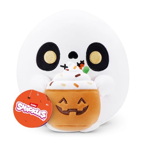 Snackles Halloween Serie 1, 20 cm großes Plüschspielzeug (Raven) von ZURU, Plüschspielzeug mit Snack-Accessoire von Snackles