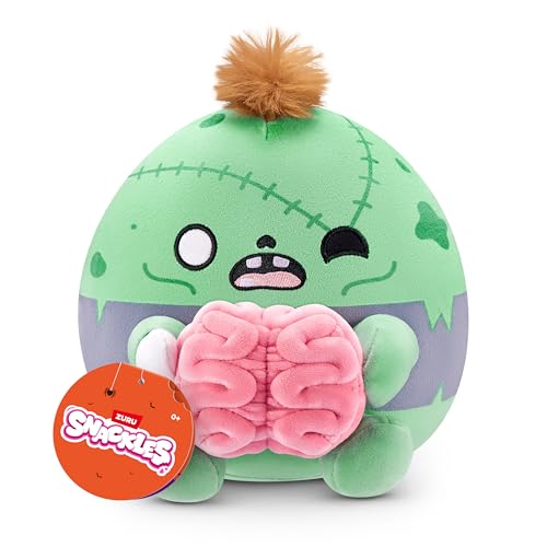 Snackles Halloween Serie 1, 20 cm großes Plüschspielzeug (Zack) von ZURU, Plüschspielzeug mit Snack-Accessoire von Snackles