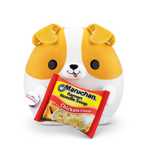 Snackles Series 1 Corgi (Maruchan Ramen), Surprise Medium Plush, Ultra Soft Plush, 35 cm, Collectible Plush with Real Brands (Corgi) von Snackles