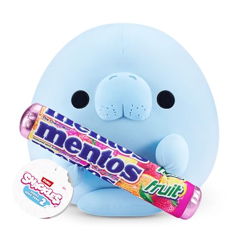 Snackles Serie 2 35 cm ZURU Kuschelig-weiches, beruhigendes, 35 cm großes Plüschspielzeug mit lizenziertem Snackmarken-Accessoire (Sea Cow, Mentos) von Snackles