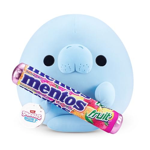 Snackles Serie 2 35 cm ZURU Kuschelig-weiches, beruhigendes, 35 cm großes Plüschspielzeug mit Snackmarken-Accessoire (Sea Cow, Mentos) von Snackles