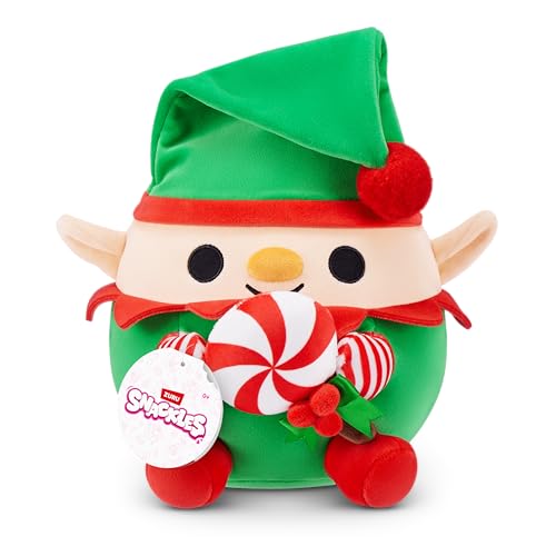 Snackles Weihnachtsserie 2, 20 cm großes Plüschspielzeug (Jingle) von ZURU, Plüschspielzeug mit Snack-Accessoire von Snackles