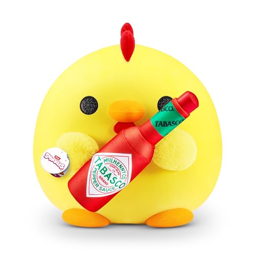 Snackles Series 1 Wave 2 Chicken (Tabasco), Surprise Medium Plush, Ultra Soft Plush, 35 cm, Collectible Plush with Real Brands, Chicken (Tabasco) von Snackles