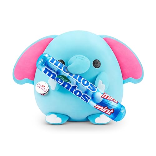 Snackles Series 1 Wave 2 Elephant (Mentos), Surprise Medium Plush, Ultra Soft Plush, 35 cm, Collectible Plush with Real Brands, Elephant (Mentos) von Snackles