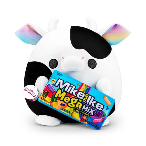 Snackles Series 1 Cow (Mike and IKE), Surprise Medium Plush, Ultra Soft Plush, 35 cm, Collectible Plush with Real Brands (Cow) von Snackles