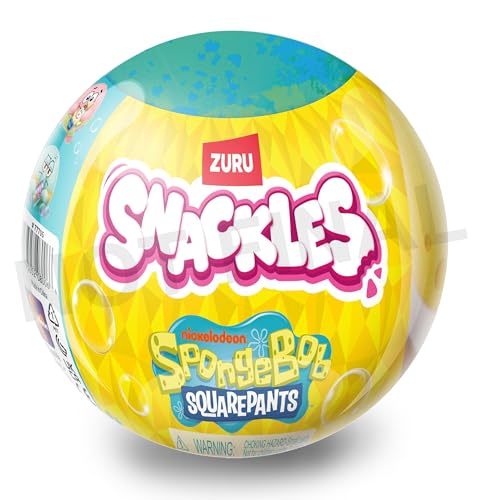 Snackles lizenzierte Figur Spongebob Schwammkopf, 13 cm großes Plüschspielzeug von ZURU, Plüschspielzeug mit Snack-Accessoire Snackles lizenzierte Figur Spongebob Schwammkopf, 13 cm großes Plüschspielzeug von ZURU, Plüschspielzeug mit Snack-Accessoire von Snackles
