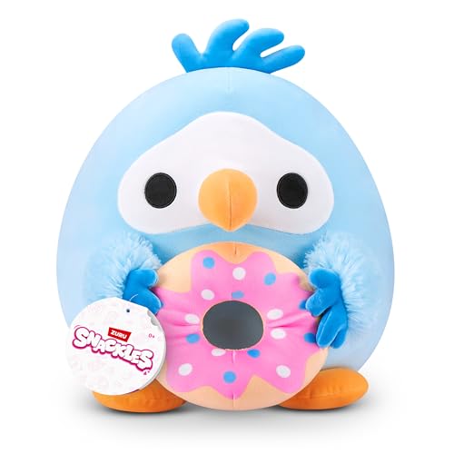 Snackles nicht Lizenziertes, 20 cm großes Plüschspielzeug Serie 1 (Daniel) von ZURU, Plüschspielzeug mit Snack-Accessoire von Snackles