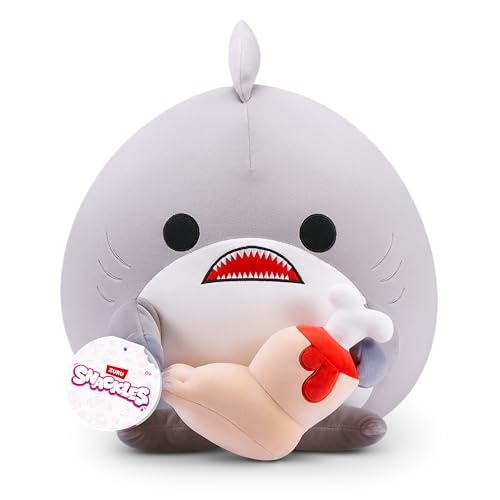 Snackles nicht Lizenziertes, 35 cm großes Plüschspielzeug Serie 1 (Finn) von ZURU, Plüschspielzeug mit Snack-Accessoire von Snackles