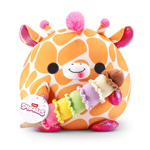 Snackles nicht Lizenziertes, 35 cm großes Plüschspielzeug Serie 1 (LOLA) von ZURU, Plüschspielzeug mit Snack-Accessoire von Snackles
