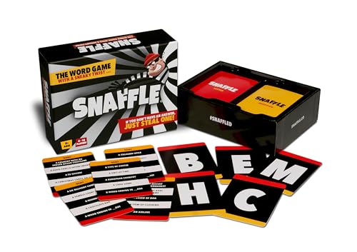 Snaffle - Das schnelle, lustige und lustige Wortspiel mit einem hinterhältigen Twist! Perfekt für Familien und Freunde, ab 8 Jahren, 4-10 Spieler, Partyspiel Snaffle - Das schnelle, lustige und lustige Wortspiel mit einem hinterhältigen Twist! Perfekt für Familien und Freunde, ab 8 Jahren, 4-10 Spieler, Partyspiel von Snaffle