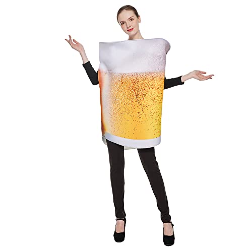 Snailify Bierflasche Glas Kostüm Real Beer Pint Outfits für Erwachsene (Einheitsgröße) von Snailify