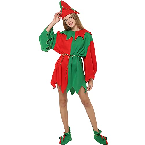 Snailify Damen Weihnachten Santa Elf Kostüm Mrs Claus Fancy Dress Adult Outfit Funny Xmas Party Plus Size von Snailify