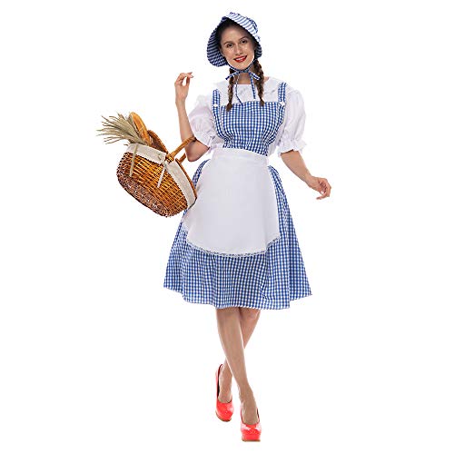 Snailify Dorothy Kostüm Erwachsene Damen Halloween Märchen Wunderland Zauberer Oz Kleid von Snailify