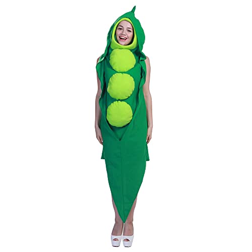 Snailify Essen Erbsen Kostüm für Erwachsene (Einheitsgröße) von Snailify