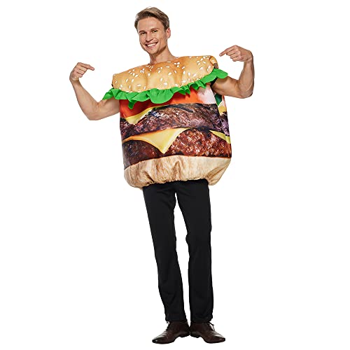 Snailify Hamburger Kostüm für Erwachsene Unisex lustiger Lebensmittel Halloween Party Anzug von Snailify