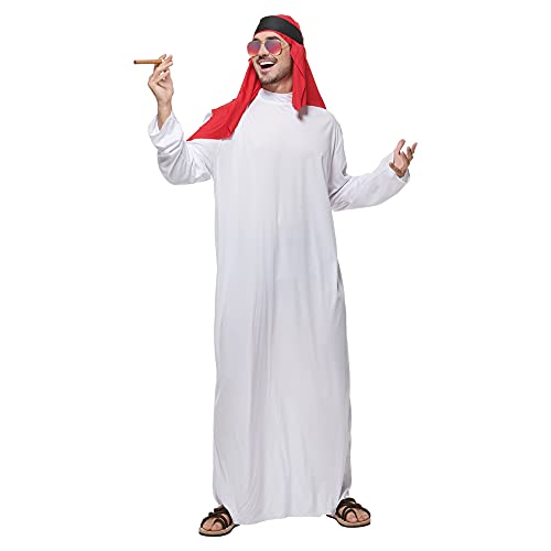 Snailify Herren Arabische Kleidung Fancy Araber Kostüm Halloween Kleidung Männen mit Kopftuch M von Snailify
