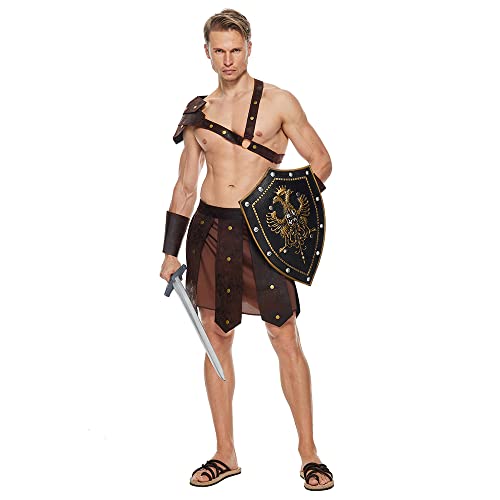 Snailify Herren Roman Spartan Warrior Kostüm Erwachsener Soldat Gladiator Halloween Party Kostüm von Snailify