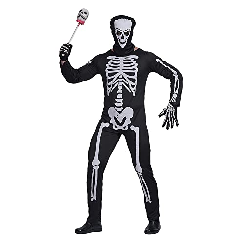 Snailify Herren Skelett Kostüm Tag der Toten Skelett Anzug Halloween Kostüm von Snailify