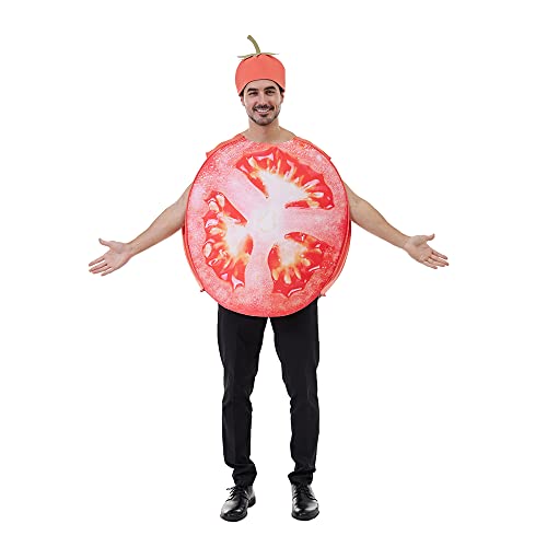 Snailify Tomaten Frucht Essen Kostüm Unisex für Erwachsene lustiges Kleid Halloween Party Outfits für Männer und Frauen von Snailify