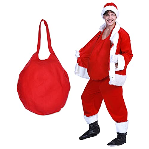 Snailify Weihnachtsmann Bauch Zubehör gefälschter gepolsterter Bauch Rot Erwachsene Herren Weihnachtskostüm von Snailify