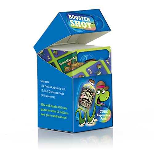 Booster Shot – Snake Oil Game Core-Level-Erweiterungspaket für Kinder ab 10 Jahren – Das dumme verkaufte Partyspiel von SNAKE OIL
