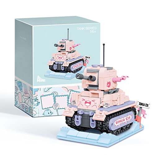 SnapGear Militär Panzer Bausteine Bausatz, Französischer mittlerer Panzer Baukasten, Schöner Panzer Spielzeug und Geschenk für Kinder und Erwachsene - 486Stück von SnapGear