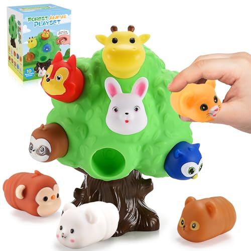 SnapGlowz Geschenke für 1-5 Jahre alte Jungen, Kleinkindspielzeug Tier Lernspielzeug für Kleinkinder 1-6 Waldtier Spielset Montessori Spielzeug für 2-6 Jungen Mädchen Sensorisches Spielzeug Ostern SnapGlowz Geschenke für 1-5 Jahre alte Jungen, Kleinkindspielzeug Tier Lernspielzeug für Kleinkinder 1-6 Waldtier Spielset Montessori Spielzeug für 2-6 Jungen Mädchen Sensorisches Spielzeug Ostern von SnapGlowz