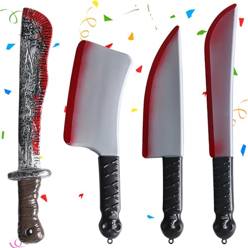Halloween Kunststoff-Messer, 4 Stück, blutig, für Kostüme, Karneval und Mottopartys Halloween Kunststoff-Messer, 4 Stück, blutig, für Kostüme, Karneval und Mottopartys von Snarflun