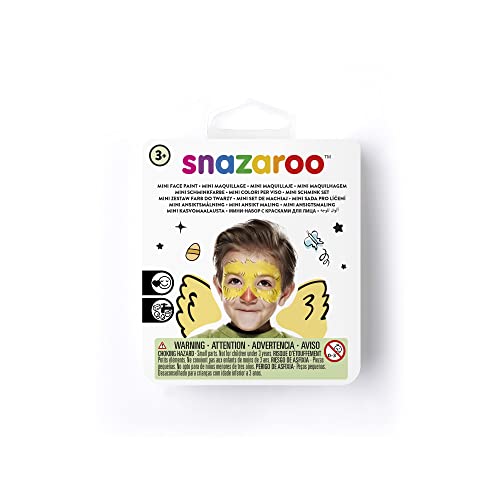 Snazaroo 1172083 Kinderschminke Mini Set Huhn, 3 Schminkfarben, Farben: Gelb, Schwarz, Rot, 1 Pinsel, 1 Schwämmchen, 38 von Snazaroo