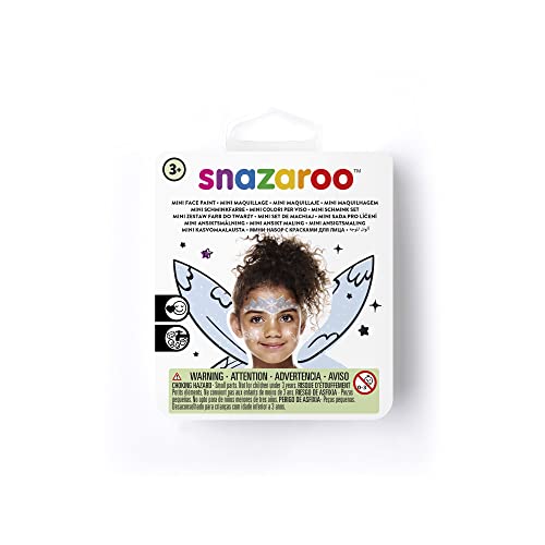 Snazaroo 1172085 Kinderschminke Mini Set Eisprinzessin, 3 Schminkfarben, Farben: Eisgrau, Blau, Weiß, 1 Pinsel, 1 Schwämmchen von Snazaroo