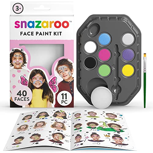 Snazaroo 1180137 Schminkset Fantasy - 8 Gesichts- und Körperfarben auf Wasserbasis mit Schwamm, Pinsel und Anleitung Snazaroo 1180137 Schminkset Fantasy - 8 Gesichts- und Körperfarben auf Wasserbasis mit Schwamm, Pinsel und Anleitung von Snazaroo