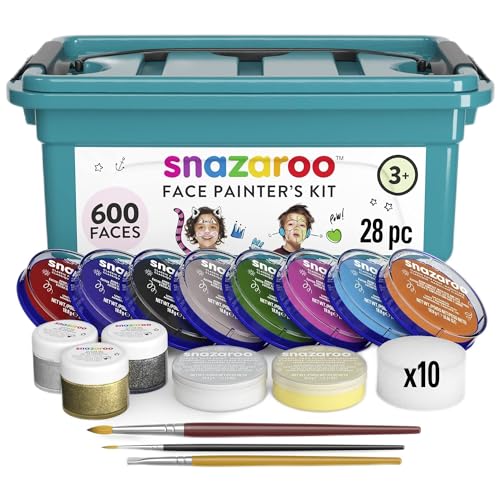 Snazaroo 1194020 Schmink - Koffer, 10 Farben, 3 Glittergel, 3 Pinsel, 10 Schwämmchen & Schminkbuch mit Schritt-für-Schritt Anleitung Snazaroo 1194020 Schmink - Koffer, 10 Farben, 3 Glittergel, 3 Pinsel, 10 Schwämmchen & Schminkbuch mit Schritt-für-Schritt Anleitung von Snazaroo