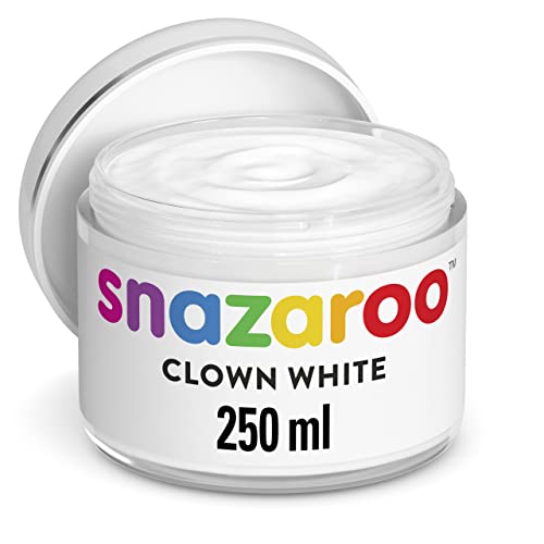 Snazaroo 1198210 Kinderschminke, hautfreundliche hypoallergene Gesichtschminke auf Wasserbasis, Weiß, 250 ml von Snazaroo