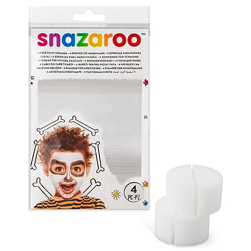 Snazaroo 1198927 Schwammset 4 Halbkreis - Schwämme, feinporig zum auftragen von Schminke, Puder und Creme von Snazaroo