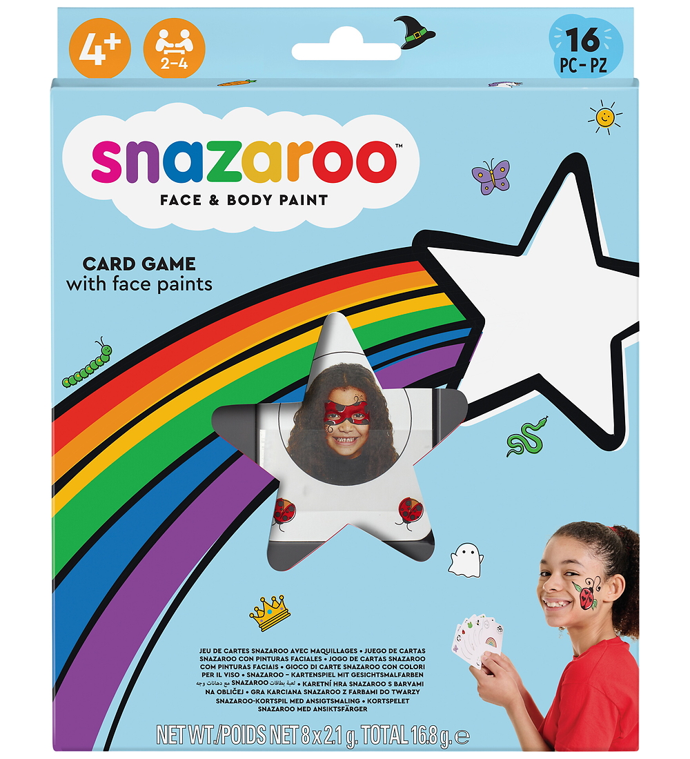 Snazaroo Kartenspiel m. Kinderschminke - 16 Teile - Snazaroo - One Size - Spiele von Snazaroo
