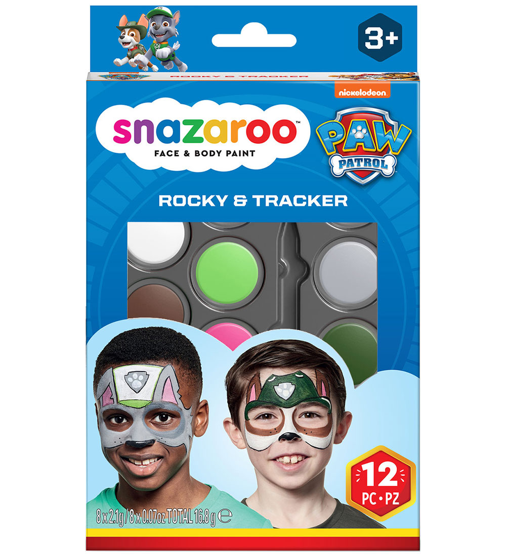 Snazaroo Kinderschminke - 12 Teile - Paw Patrol Rocky & Tracker - Snazaroo - One Size - Schminke von Snazaroo