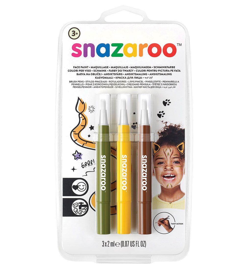 Snazaroo Kinderschminke - Pinselfarbe - 3 st. - Grün/Gelb/Braun - Snazaroo - One Size - Schminke Snazaroo Kinderschminke - Pinselfarbe - 3 st. - Grün/Gelb/Braun - Snazaroo - One Size - Schminke von Snazaroo