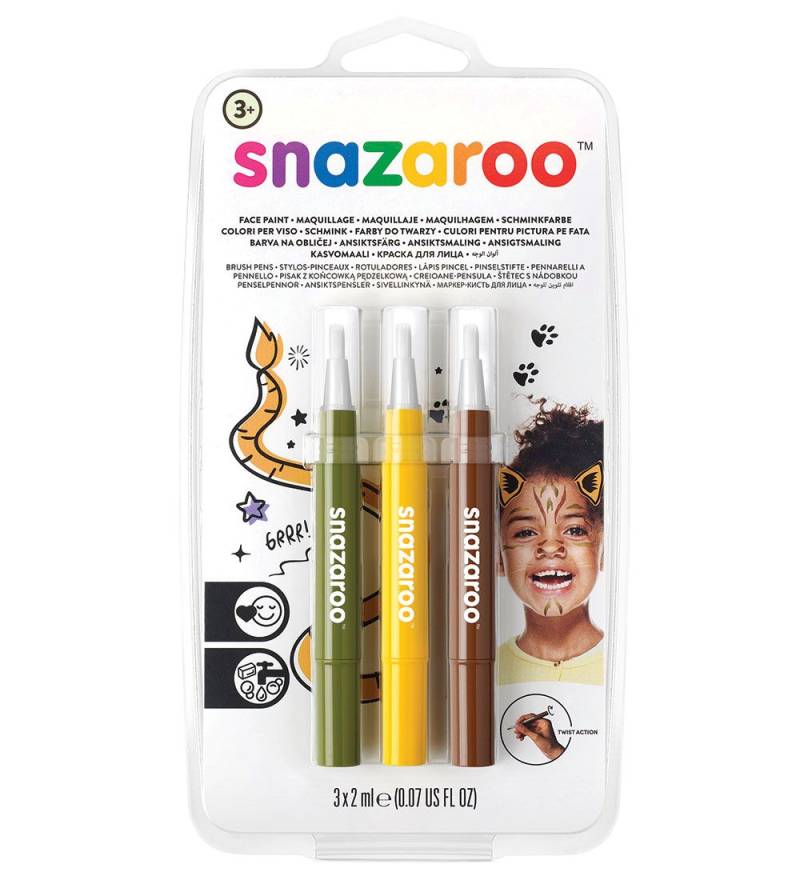 Snazaroo Kinderschminke - Pinselfarbe - 3 st. - Grün/Gelb/Braun - Snazaroo - One Size - Schminke Snazaroo Kinderschminke - Pinselfarbe - 3 st. - Grün/Gelb/Braun - Snazaroo - One Size - Schminke von Snazaroo