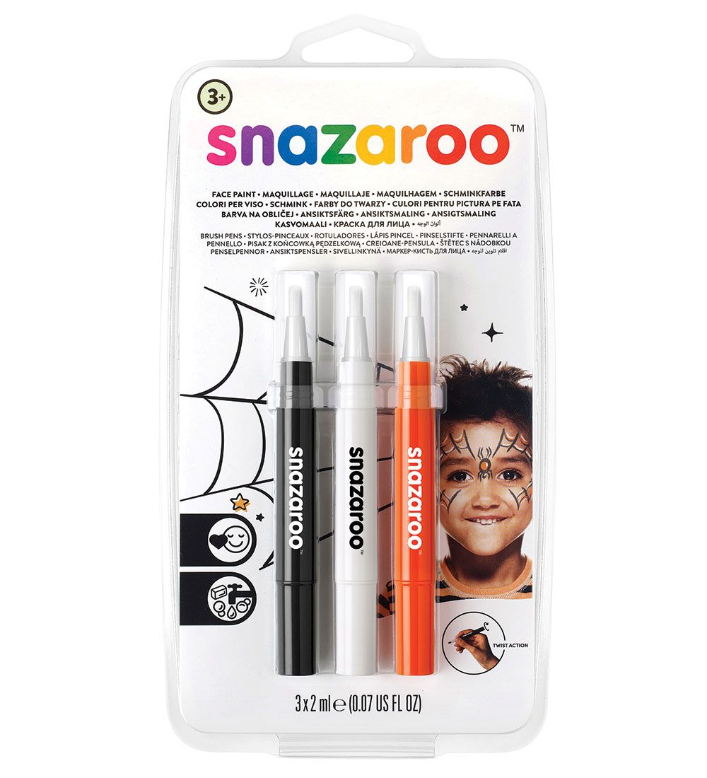 Snazaroo Kinderschminke - Pinselfarbe - 3 st. - Schwarz/Weiß/Rot - Snazaroo - One Size - Schminke Snazaroo Kinderschminke - Pinselfarbe - 3 st. - Schwarz/Weiß/Rot - Snazaroo - One Size - Schminke von Snazaroo