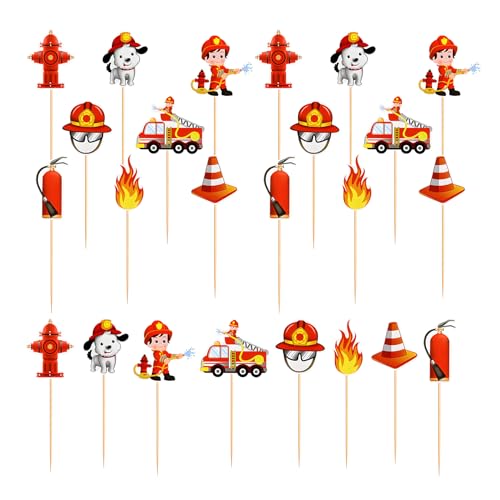 24 Stück Feuerwehr Deko Kindergeburtstag,Tortendeko Feuerwehr,Geburtstagsdeko Tischdekoration,Feuerwehrmann-Kuchenaufsätze,Kuchen Geburtstag Feuerwehrmann Sam,Dekorationen Feuerwehrauto Fireman 24 Stück Feuerwehr Deko Kindergeburtstag,Tortendeko Feuerwehr,Geburtstagsdeko Tischdekoration,Feuerwehrmann-Kuchenaufsätze,Kuchen Geburtstag Feuerwehrmann Sam,Dekorationen Feuerwehrauto Fireman von Snhauxinfa