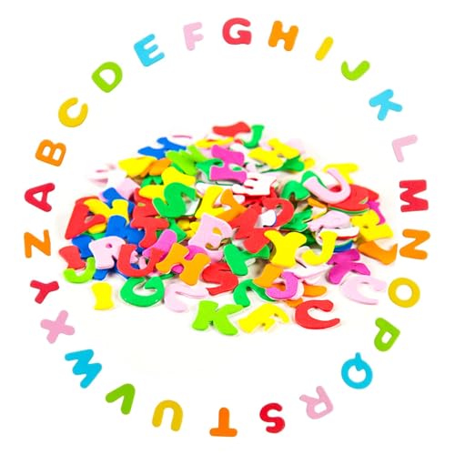 520 Stück Buchstaben Aufkleber,Buchstaben Zum Aufkleben,Moosgummi Selbstklebend Sticker,Letter Stickers Buchstabenaufkleber,Kinder Schaumstoff Schultüte Filz Alphabet,Bunt Bunte Filzbuchstaben von Snhauxinfa